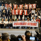 Students on a climate strike at the United Nations climate talks in Poland.